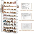 VTRIN 10 Tiers Shoe Rack Tall Large Capacity Wide Shoe Organizer Sturdy Shoe - Image 4