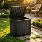 Fancyango 35 Gallon Waterproof Deck Box, Resin Outdoor Storage Box - Image 6