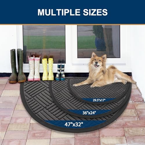 Smiry Half Circle Front Door Mat Outside Entrance - Image 2