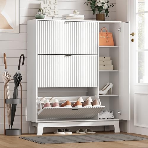 Shoe Cabinet Storage for Entryway by HUANLEGO