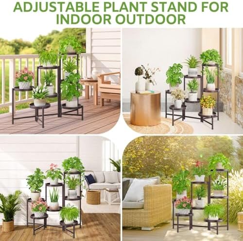 iDavosic.ly 7 Tier Large Plant Stand Indoor Outdoor, 10 Inch Tray - Image 2