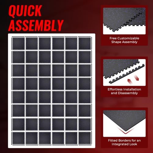 SUPERJARE 0.79'' Extra-Thick 48 Pcs 192 Sq Ft Exercise Equipment Mats - Image 7
