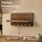 Rebee Vision Acacia Wood Key Holder Wall Mount - Image 2