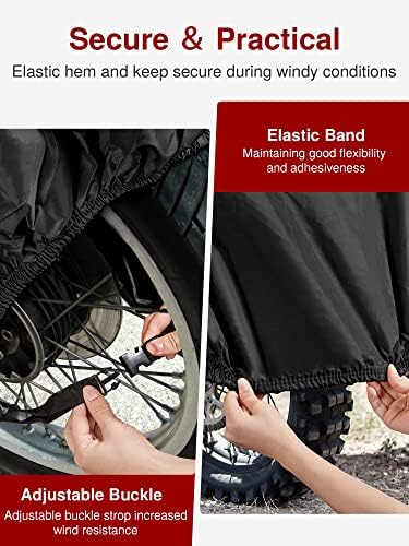 Puroma Motorcycle Cover Heavy Duty Scooter Cover Waterproof Outdoor All Season - Image 5