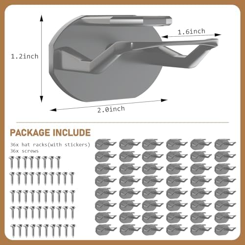 Niunuerga 48 Pack Adhesive Hat Hooks - Image 4