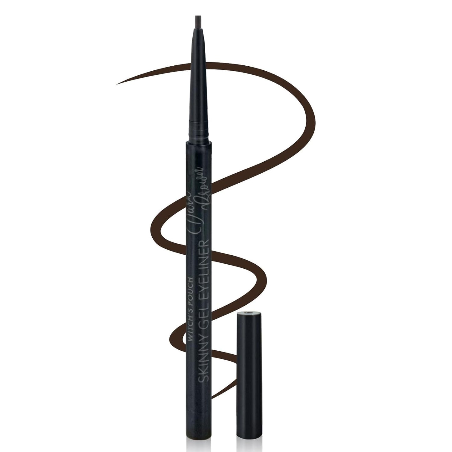 Witch's Pouch Gel Eyeliner Pencil Waterproof Smudge Proof, Long-Lasting Eye Liner, High-Intensity Colored, Ultra-Smooth Korean Eye Pencil Eye Makeup (02 Dark Brown)
