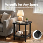 PASAMIC Outdoor Side Table, 2-Tier Oval Patio Table - Image 7