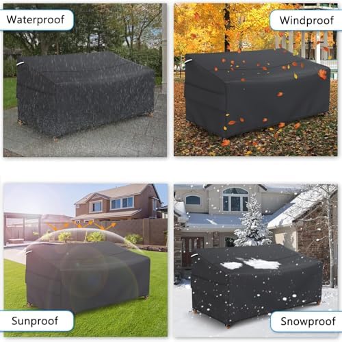 Gasadar 3-Seater Outdoor Sofa Cover Waterproof - Image 7