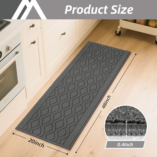 COSY HOMEER Kitchen Rugs and Mats 20"x48" Non Slip Kitchen Mats - Image 2