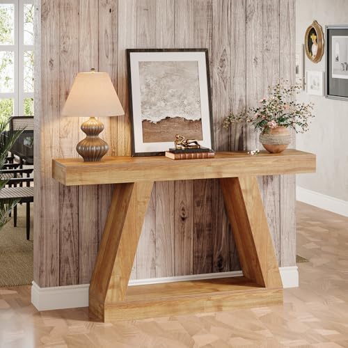 Tribesigns Farmhouse Console Table, 55-Inch Rustic Sofa Table - Image 5