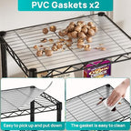 SINGAYE 4 Small Shelves Storage Shelf Wire Shelving Unit Metal Shelf Adjustable - Image 6