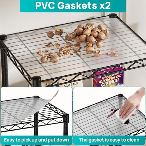 SINGAYE 4 Small Shelves Storage Shelf Wire Shelving Unit Metal Shelf Adjustable - Image 6