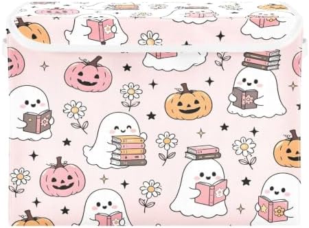 Bolaz Halloween Ghost Pumpkin Pink Storage Bins - Image 2