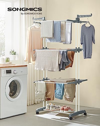 SONGMICS 4-Tier Clothes Drying Rack, 66.6-Inch Tall - Image 2