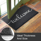 KILOCOCO Welcome Mat Front Door Mat Black Outdoor Doormat - Image 4