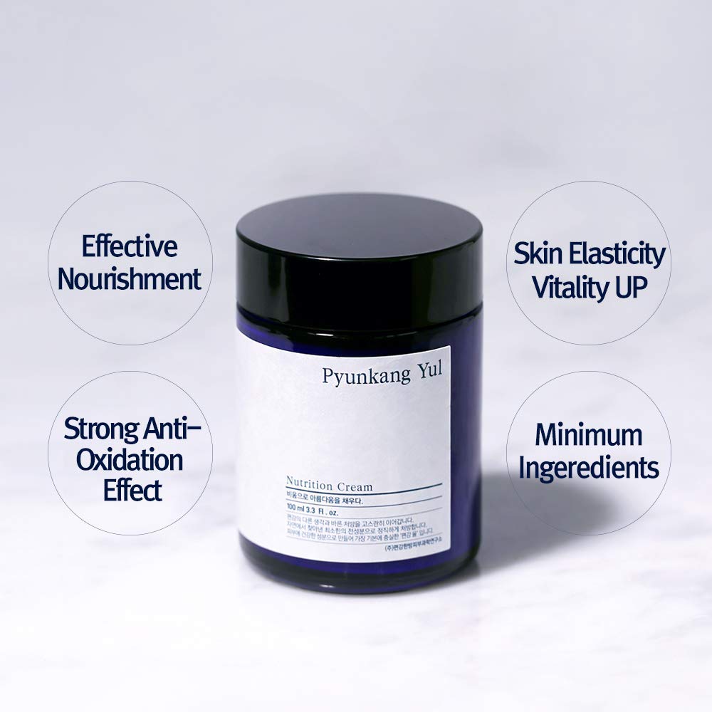 PYUNKANG YUL Nutrition Cream - Korean Skin Care Face Cream - Facial Moisturizer for Dry and Combination Skin Types - Healthy Natural Ingredients Shea Butter, Macadamia Deeply Moisturize Skin 3.4 Fl oz
