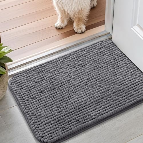 Smiry Dog Door Mat for Muddy Paws 24x16, Absorbent Low-Profile Doormats by Smiry