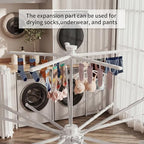RFOUO Foldable Clothes Drying Rack Aluminum 4 Legs 16 Rods Double Layer - Image 6