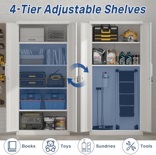 72" H Metal Garage Storage Cabinet - Image 5
