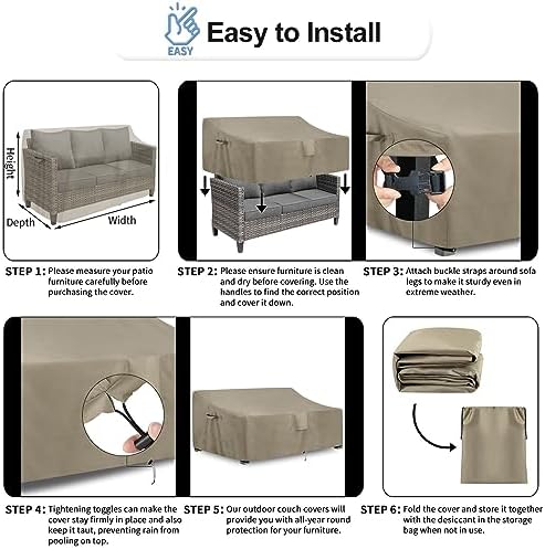OutdoorLines Outdoor Waterproof Loveseat Couch Cover - Image 6