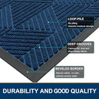 Smiry Front Door Mat Outside Entrance, Low Profile Rubber Doormat - Image 4