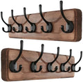 SKOLOO Rustic Coat Rack Wall Mount, 5 Hooks, 17 Inch, Solid Wood by SKOLOO
