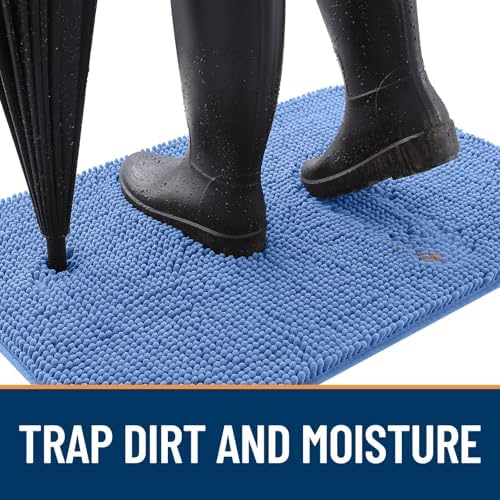 OLANLY Dog Door Mat for Muddy Paws 47x20, Super Absorbent Chenille Mud Mat - Image 2