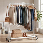 Sywhitta Metal Clothing Rack on Wheels - Image 6
