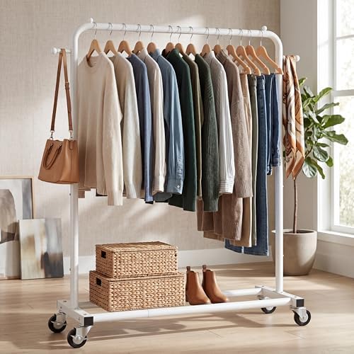 Sywhitta Metal Clothing Rack on Wheels - Image 6