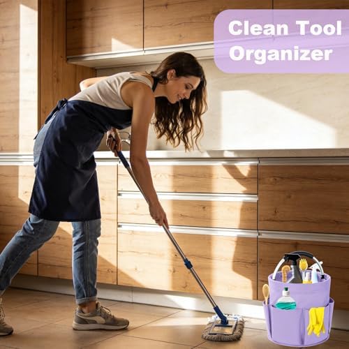 Cleaning Caddy with Handle, 17L Foldable Cleaning Supplies Organizer, Portable - Image 2
