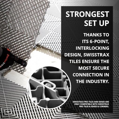 Swisstrax Ribtrax PRO Garage Floor Tiles, Island Blue - Image 5