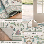 5x7 Pink and Green Nursery Rug - Image 5