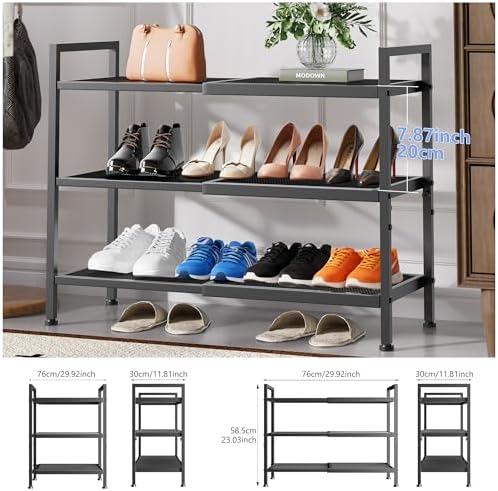 Expandable Shoe Rack for Closet, Shoe Storage - Image 3