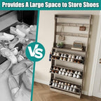 Shoe Cabinet for Entryway with 3 Flip Drawers, Narrow Hidden Slim Freestanding - Image 6
