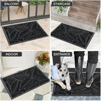 Colorxy Waterproof Front Doormat, Sturdy Natural Rubber Door Mat - Image 6