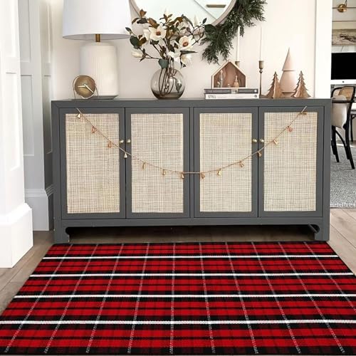 Buffalo Plaid Outdoor Rug, Layering Rug - Image 7