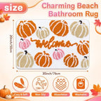 Capoda 1 Pc Fall Pumpkin Bathroom Rug 20x30 Inch, Welcome Pumpkin - Image 2