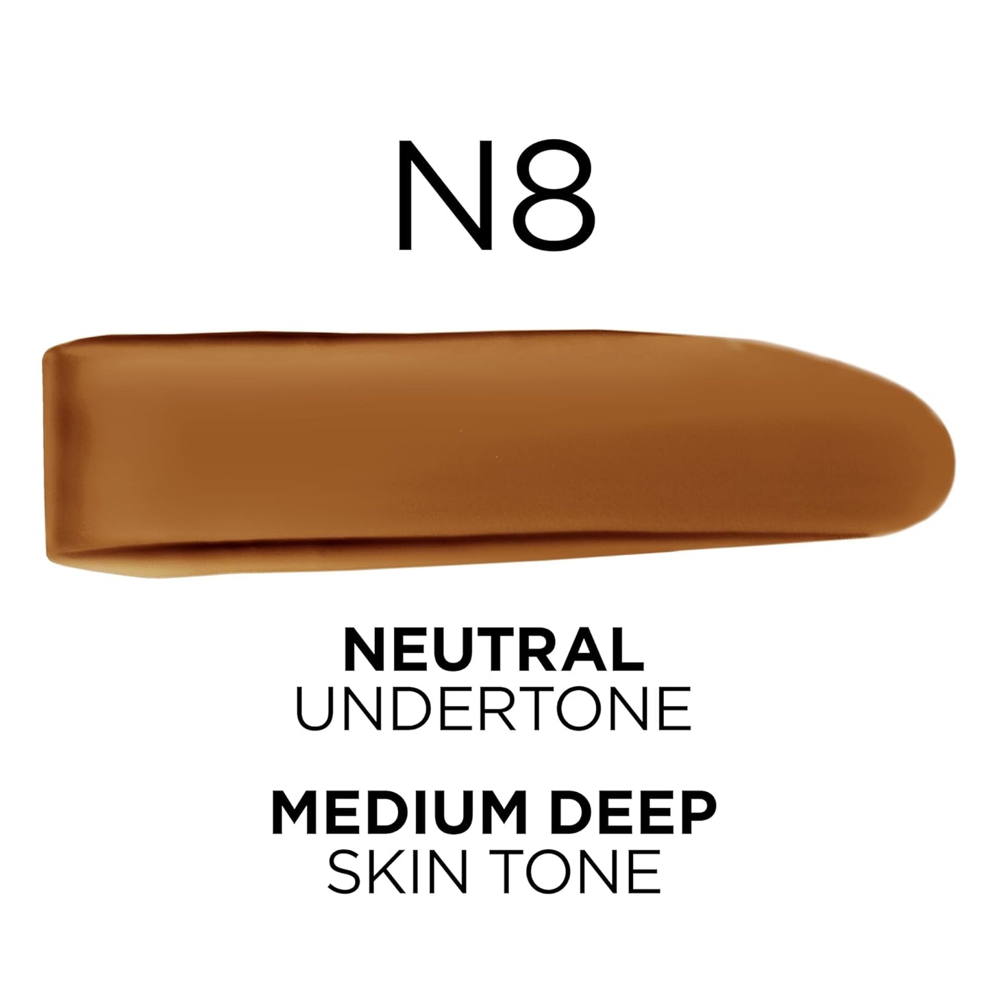 L'Oreal Paris True Match Super-Blendable Foundation, Medium Coverage Liquid Foundation Makeup, N8, Medium Deep, 1 Fl Oz