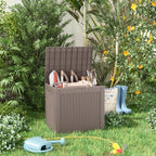 DRATO 36 Gallon Outdoor Storage Box Waterproof, Lockable Resin Deck Box - Image 4