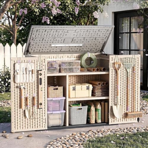 Outdoor Storage Shed Resin Waterproof Storage Cabinet - Image 3