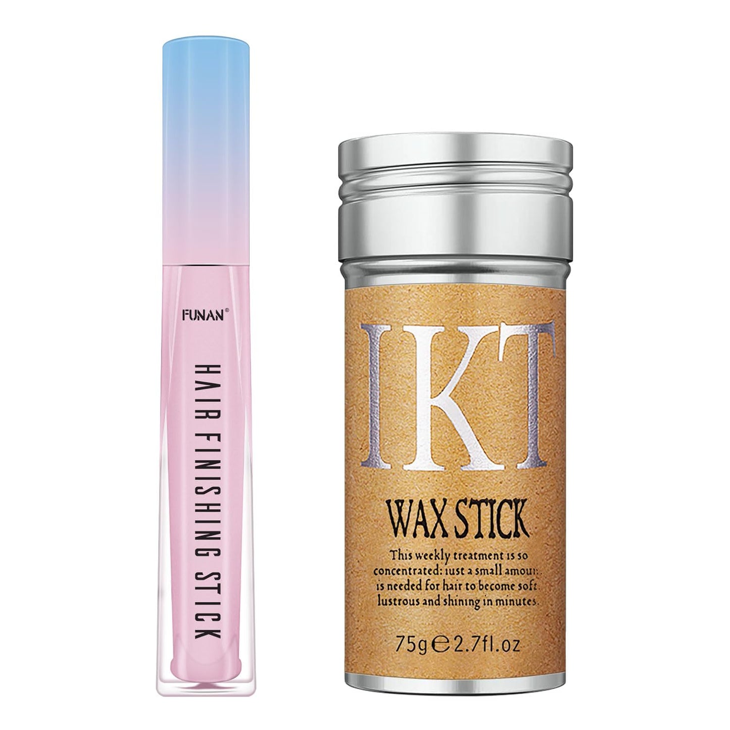 2 Pcs Hair Wax Stick,Hair Finishing Stick for Edge Control,Wax Stick for Flyaway,Edge Frizz Baby Hairs Control,Slick Back Hair,Not-Greasy