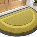 OLANLY Half Circle Front Door Mat Outside 29.5x17 All-Season Rubber Doormat by OLANLY