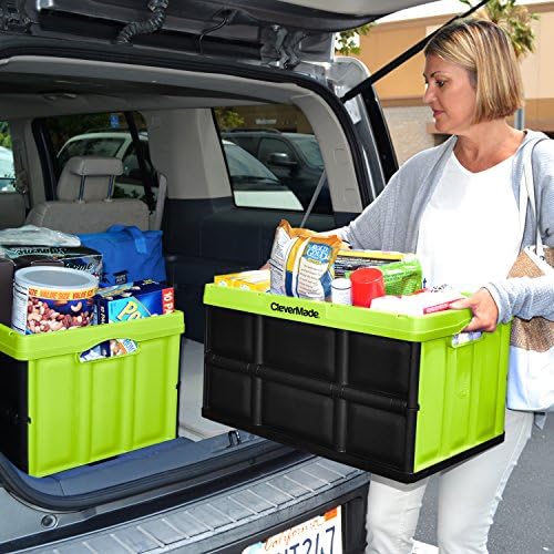 CleverMade Collapsible Storage Bins, 46L 1 Pack, 75 lb Stackable - Image 4