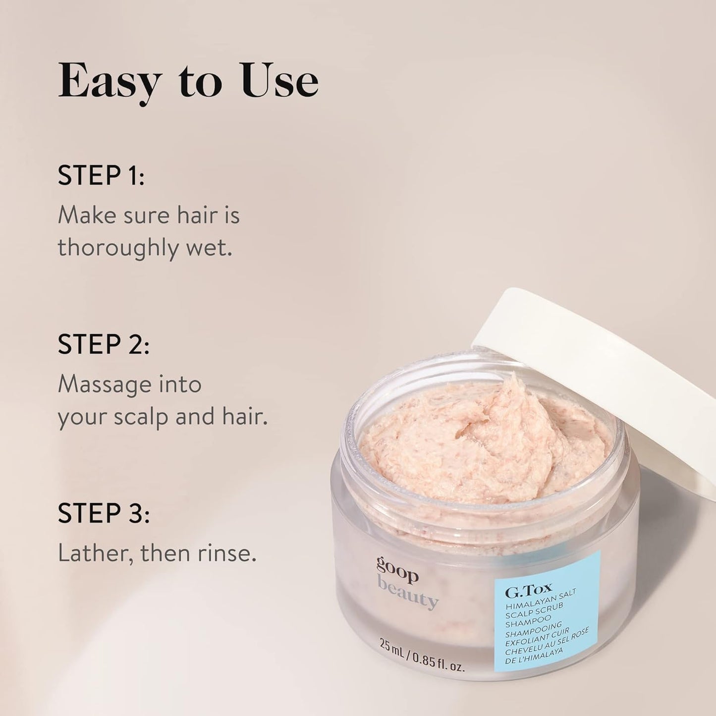 goop Beauty Scalp Scrub Shampoo | Exfoliator to Dexofiy & Purify | Himalayan Salt & Rosehip Oil | Cleanses Hair of Product Buildup | 6.7 fl oz