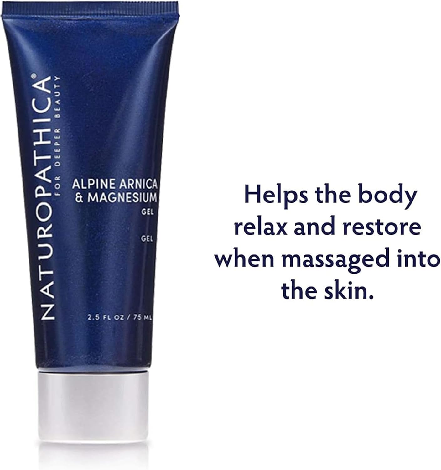 Naturopathica Alpine Arnica & Magnesium Gel, Cooling Massage Gel with Menthol for Muscle Discomfort and Relaxation, 2.5 fl oz