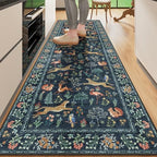 DUKINO 2.6x8 Rug for Hallway, Washable Kitchen Rugs Non Slip by DUKINO