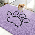 OLANLY Dog Door Mat for Muddy Paws 48x30, Paw Print Design Chenille Mud Mat by OLANLY
