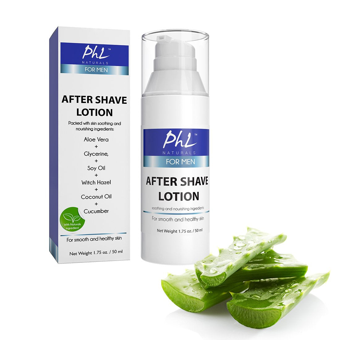 Unscented Aftershave for Men – Fragrance-Free, Alcohol-Free After Shave Lotion for Sensitive Skin – Soothes, Prevents Razor Burn, Moisturizes – 1.75 oz