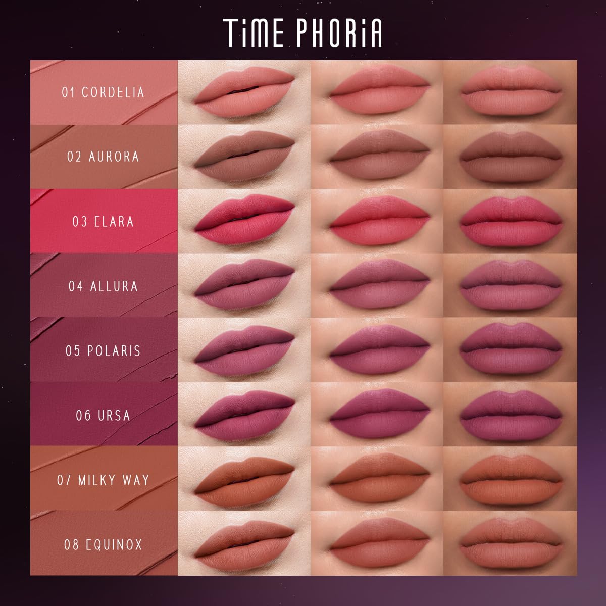 NEBULA VELVET LIP CREAM-Long Lasting Lip Stain, Waterproof and Transfer Proof Lip Tint, Matte Finish Lipstick, Smooth Out Lip Lines, Lightweight Lip Cream, High Coverage (06 URSA)