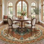 RELEANY Washable Area Rug, Round 8ft - Image 3
